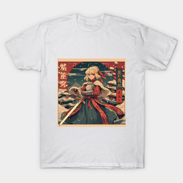 saber christmas T-Shirt by WabiSabi Wonders